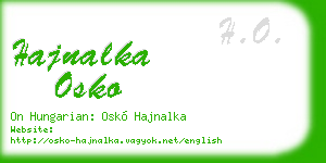hajnalka osko business card